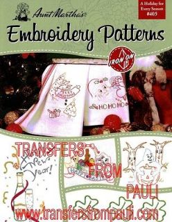 for Every Season Aunt Marthas Hot Iron Embroidery Transfers Booklet