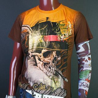 ma0049o Minute Mirth Skull Cowboy Death Metal T Shirt M