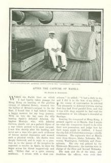 1899 Admiral Dewey After Capture of Manila Philippines Spanish