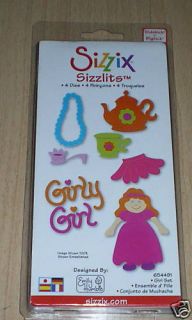 Sizzix Sizzlits GIRL SET die Shoe Necklace Teapot Doll