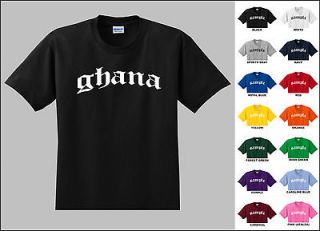 Country of Ghana Old English Font Vintage Style Letters T shirt