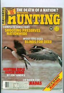 1982 Hunting Magazine Shooting Preserves Nationwide/Blinds for Deer