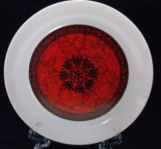 Block Flamenco Bidasoa Spain Red White Black Vintage Salad Plate 7 1/2
