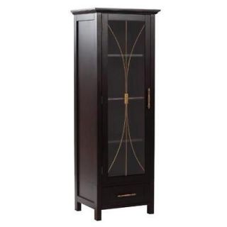 New Delaney Bathrooom Linen Cabinet w/1 Door & 1 Drawer   Dark
