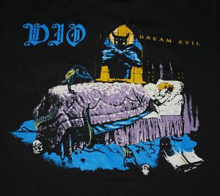 VINTAGE DIO DREAM EVIL TOUR 87 T  SHIRT 1980S 1987 L ORIGINAL