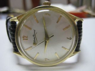 Vintage Solid 14k Gold Lucien Piccard Wrist Watch BOX