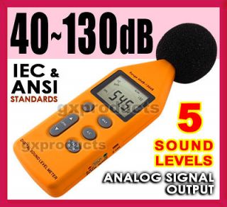 Digital Sound Noise Level Meter Decibel Pressure 40~130 dB Bar Graph A