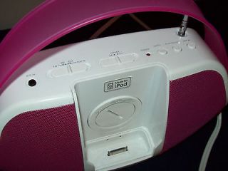 ipod ilive docking station + radio pink for iphone ipod touch ipod