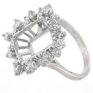 14K Princess Diana Inspired Diamond Semi Mount Engagement Ring Setting
