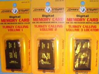 TURKEY CALLING VOLUME 1, 2, & 3 PREYMASTER MEMORY CARDS LOT OF 3