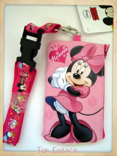 Disney MINNIE MOUSE Pink Lanyard/Coin Pouch/Badge Fastpass Ticket