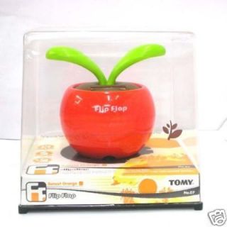 TOMY ECO FLIP FLAP SOLAR ENERGY POTTED PLANT  RED COLOR