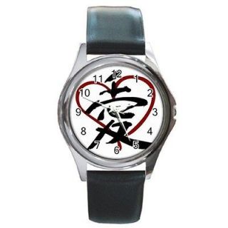 Love Japanese Kanji Heart Asian Symbol Leather Watch New