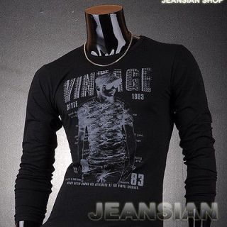 SWM Mens Designer Long Sleeve Lycra Slim T Shirt Tee Black/White/Gr ay