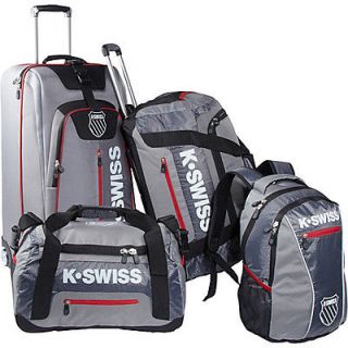SWISS Tech Sport Luggage Set   Grey and Black