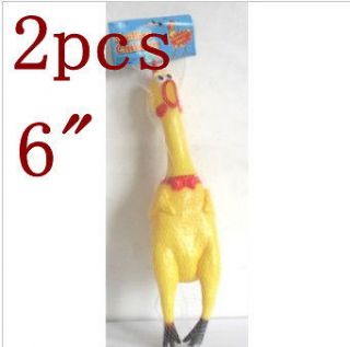 2pcs Rubber Shrilling Screaming Chicken Relax Gag Toy 6