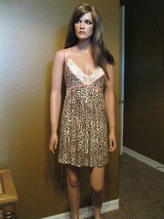 In Bloom by Jonquil Leopard Chemise Nightgown (Size L)