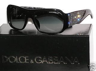 NEW BLING Dolce & Gabbana Black Swarovski Diamonte Sunglasses 0 DG
