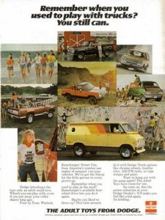 1977 Dodge Adult Toys ad ~ Ramcharger, Street Van
