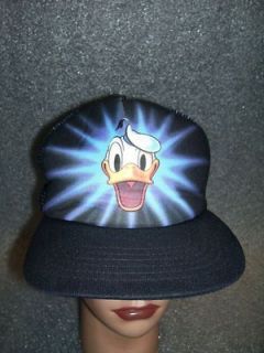 Donald Duck New Era Disney Prod Foam Flat Bill Mesh Snapback Hat NOS