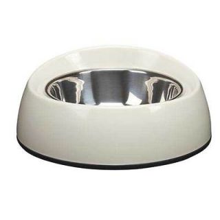 Spill Melamine w Stainless Pet Diner or water dish bowl dog dish 12 oz