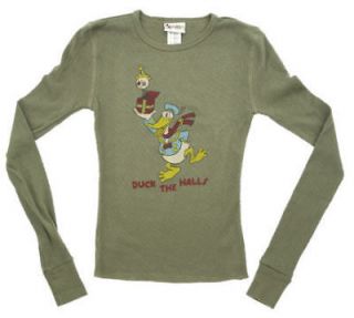 DISNEY DONALD DUCK Green Vintage Shirt Holiday Jr Small