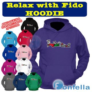 Relax with Fido   Retro Dido Hoodie   Hooded Sweatshirt   7 up Hoody