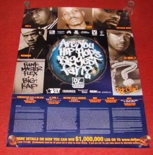 2000 promo poster~JAY Z,D MX,METHOD MAN,DJ CLUE,LL COOL