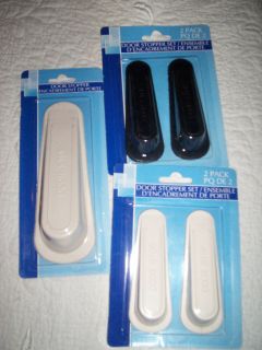 DOOR STOPPERS RUBBER WEDGE CHOOSE 2 SMALL OR 1 LARGE BLACK OR WHITE