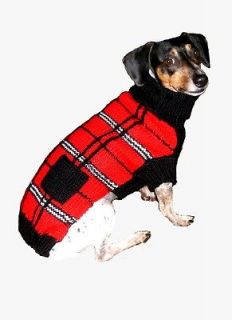 Dog Clothes Pet Sweater Scottish Plaid XXS thru XL Chihuahua Yorkie