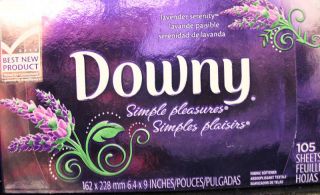 DOWNY SIMPLE PLEASURES DRYER SHEETS LAVENDER SERENITY
