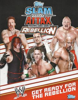TOPPS WWE Slam Attax REBELLION TITLE FOIL TRADING CARD  See Which