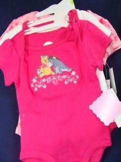 Disney Winnie the Pooh 3 Girls 1 Piece Winnie Eeyore Piglet Pink