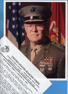 1982 USMC Marine General Ernest Cheatham Photo Document