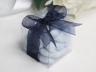 10 x 7cm square Bomboniere favour clear PVC box wedding gift, cup cake