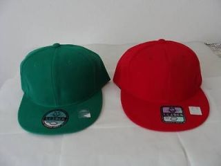 FLAT BRIM HATS MARIO RED AND LUIGI GREEN FITTED 7 8