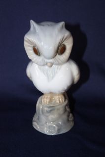 VINTAGE PORCELANAS MIGUEL REQUENA FIGURINE OWL MARKED VALENCIA MADE IN