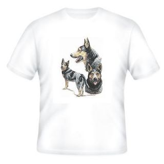 short sleeve T shirt Dog Australian cattle dog puppy nature pet animal