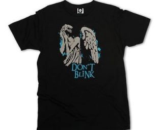 Doctor Dr. Who Dont Blink Weeping Angel Adult T shirt   Black