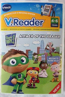 Vtech V.Reader GAME Super Why Attack of the Eraser  NEW