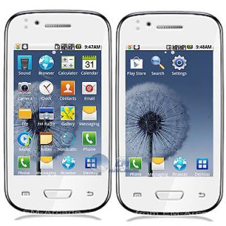 MTK6515 1GHz 3.5 Multi Touch Dual SIM Cell Phone 9300White
