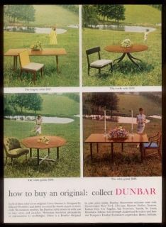 Edward Wormley modern chair & table 4 photo Dunbar Furniture print ad