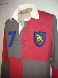 NWOT Jack Wills Red Blue Rugby Polo Shirt w Elephant Logo Sz S NICE