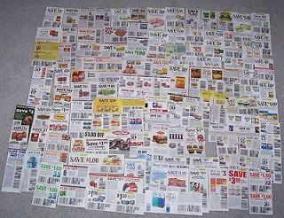 100 grocery coupons clipped ALL FOOD 4 13 13 to 5 4 13 Doubles