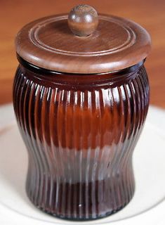 Vtg DUN RITE DURAGLAS amber tobacco jar with lid or cigar puritos