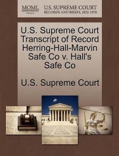 Supreme Court Transcript of Record Herring Hall M arvin Safe Co V