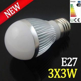 10 PCS 9W E27 Energy Saving LED 3 x 3W Light Lamp Bulbs Lighting Cool