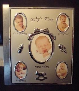 Babys First Picture Frame First Photo, Smile, Bath, Birthday and