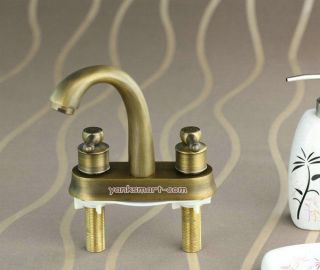 Brass Finish Bathroom Basin Sink Mix Tap With Cover Plate Faucet JK717
