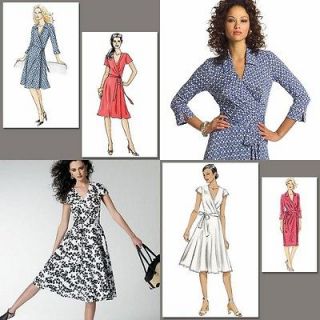 Lovely Very Easy Vogue Wrap Dresses Sewing Pattern Misses Size ~ You